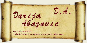 Darija Abazović vizit kartica